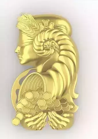 Fortuna necklace 3D print model