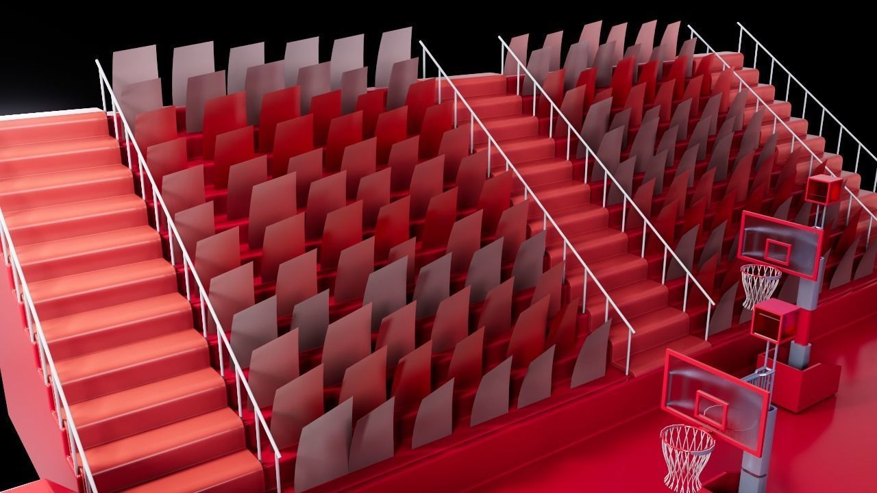 basketball court 3D model_6