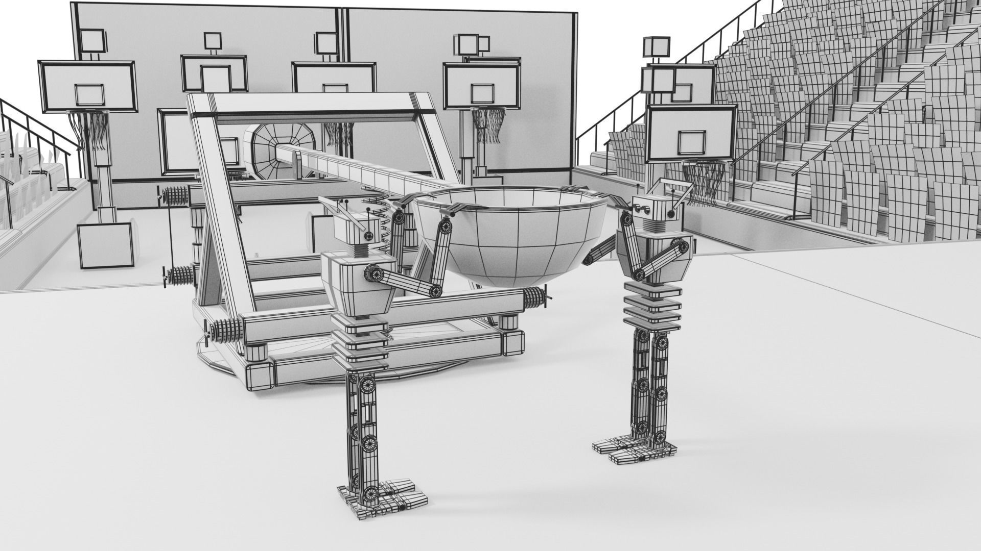 basketball court 3D model_21