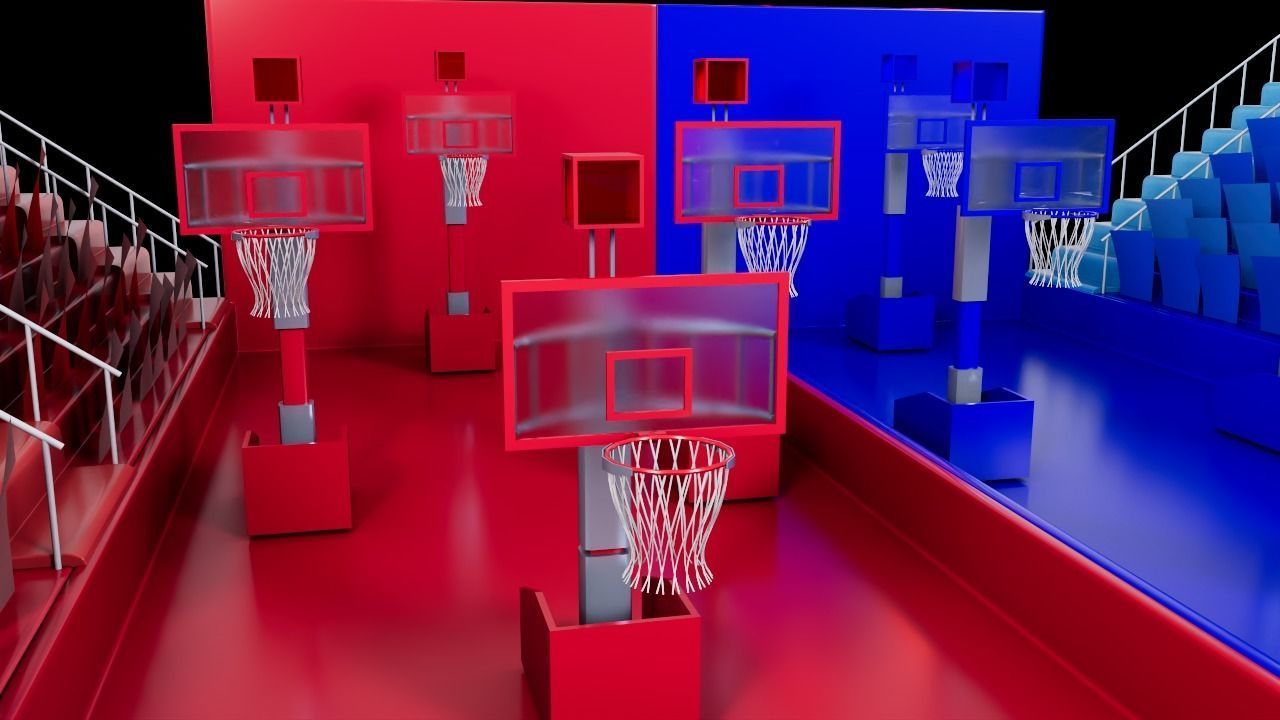 basketball court 3D model_4