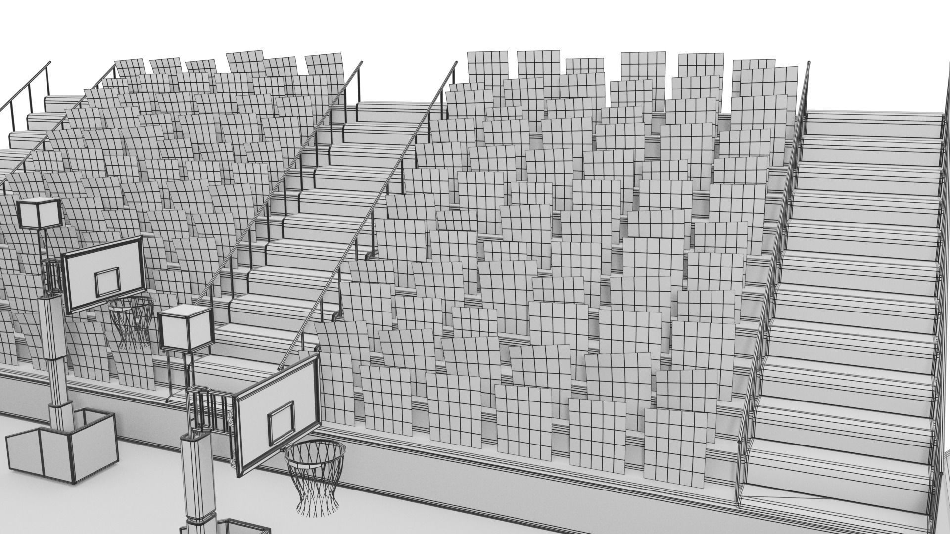 basketball court 3D model_11