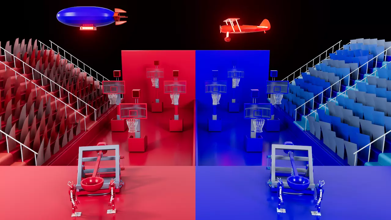 basketball court 3D model_0