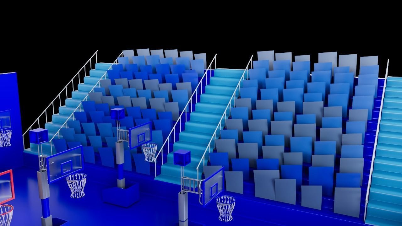 basketball court 3D model_7