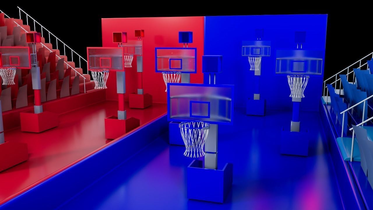 basketball court 3D model_5