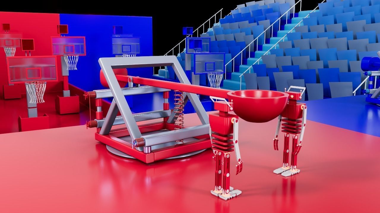 basketball court 3D model_2