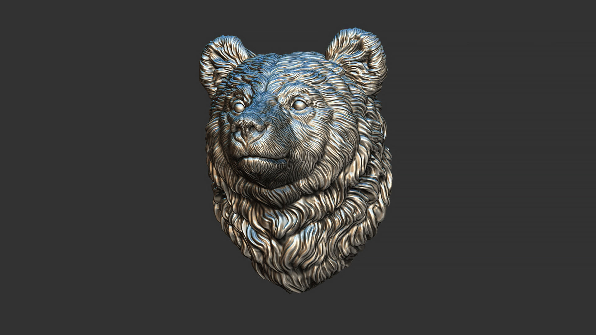 Bear cub 3D print model_4