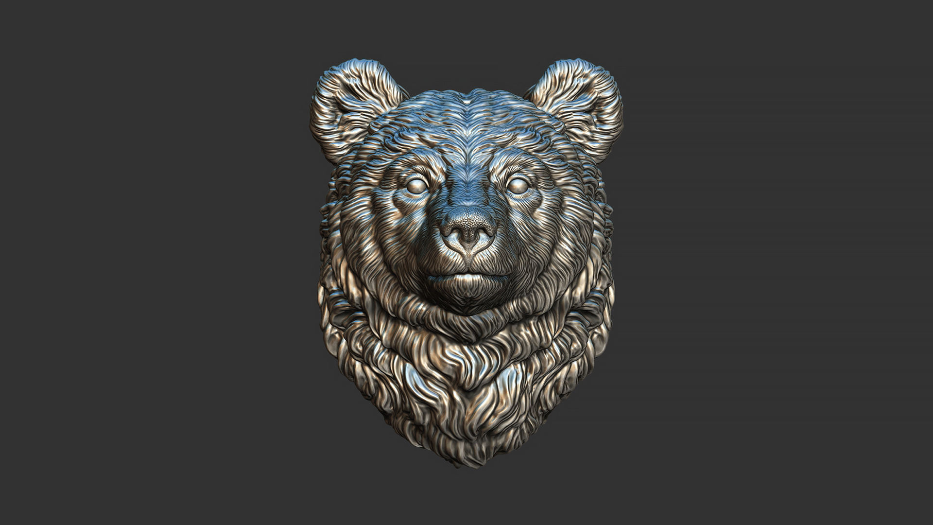 Bear cub 3D print model_5