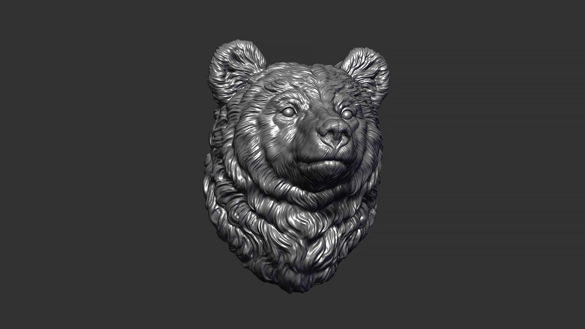 Bear cub 3D print model_2