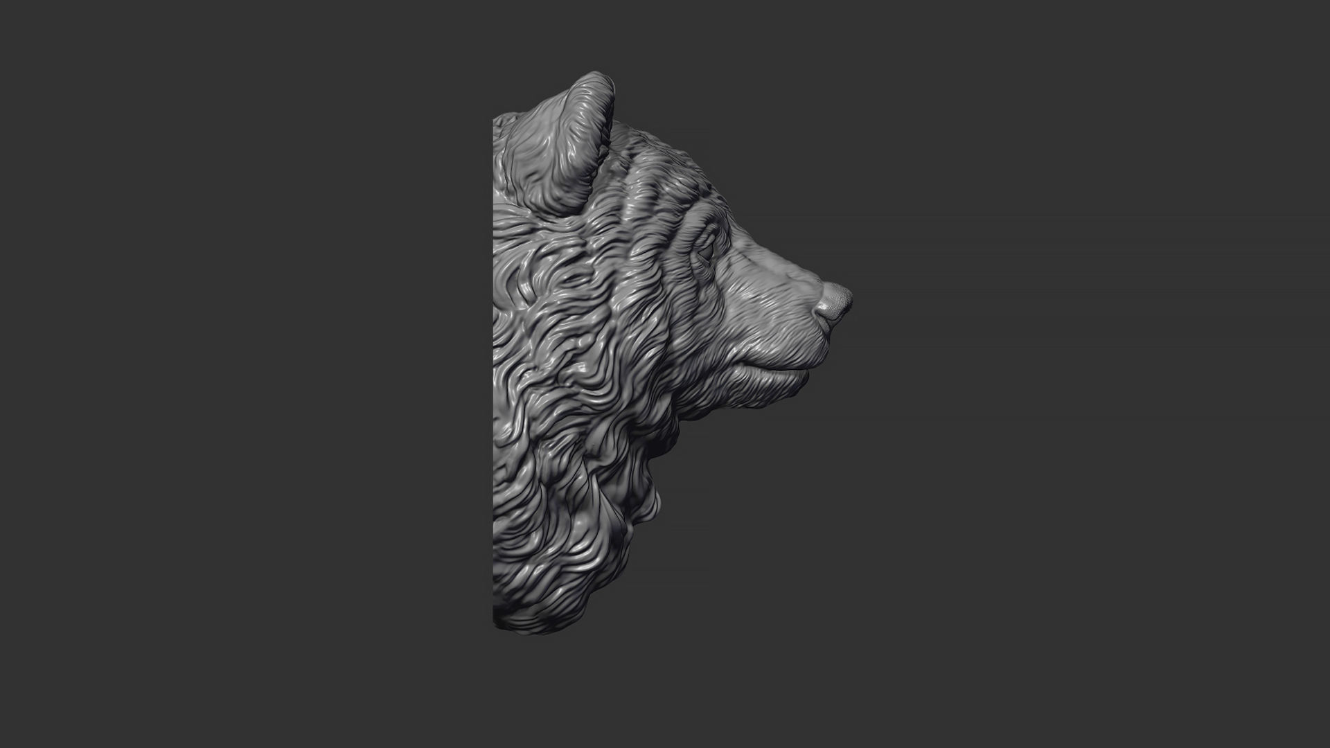 Bear cub 3D print model_7