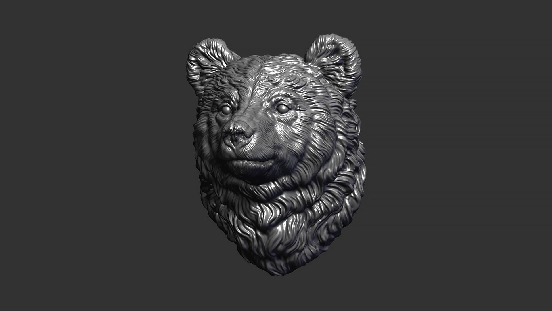 Bear cub 3D print model_1