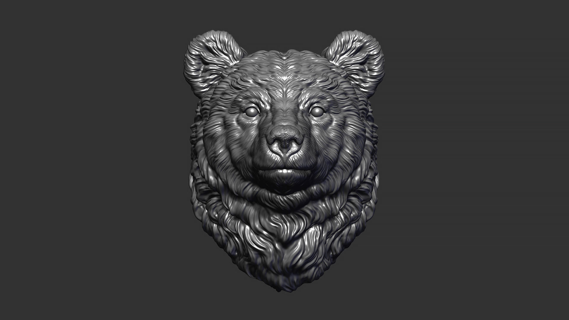 Bear cub 3D print model_3