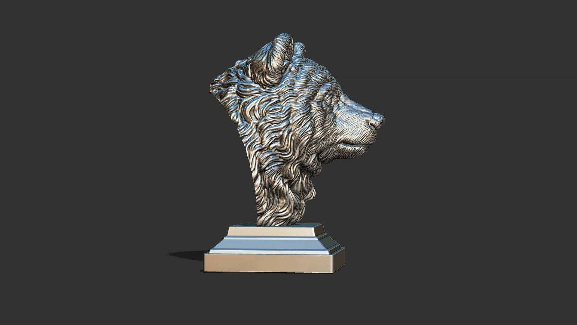 Bear cub 3D print model_17