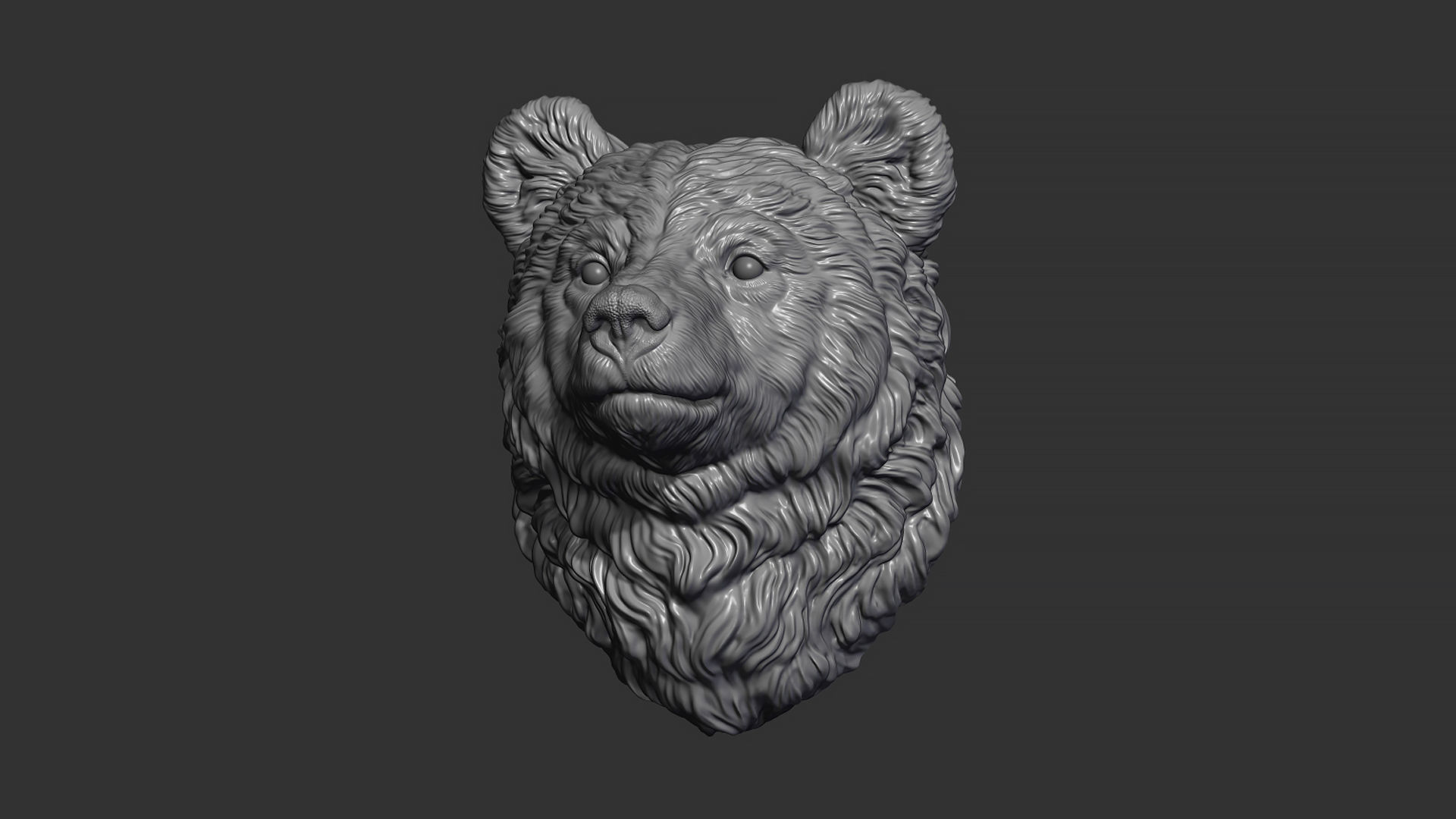 Bear cub 3D print model_8