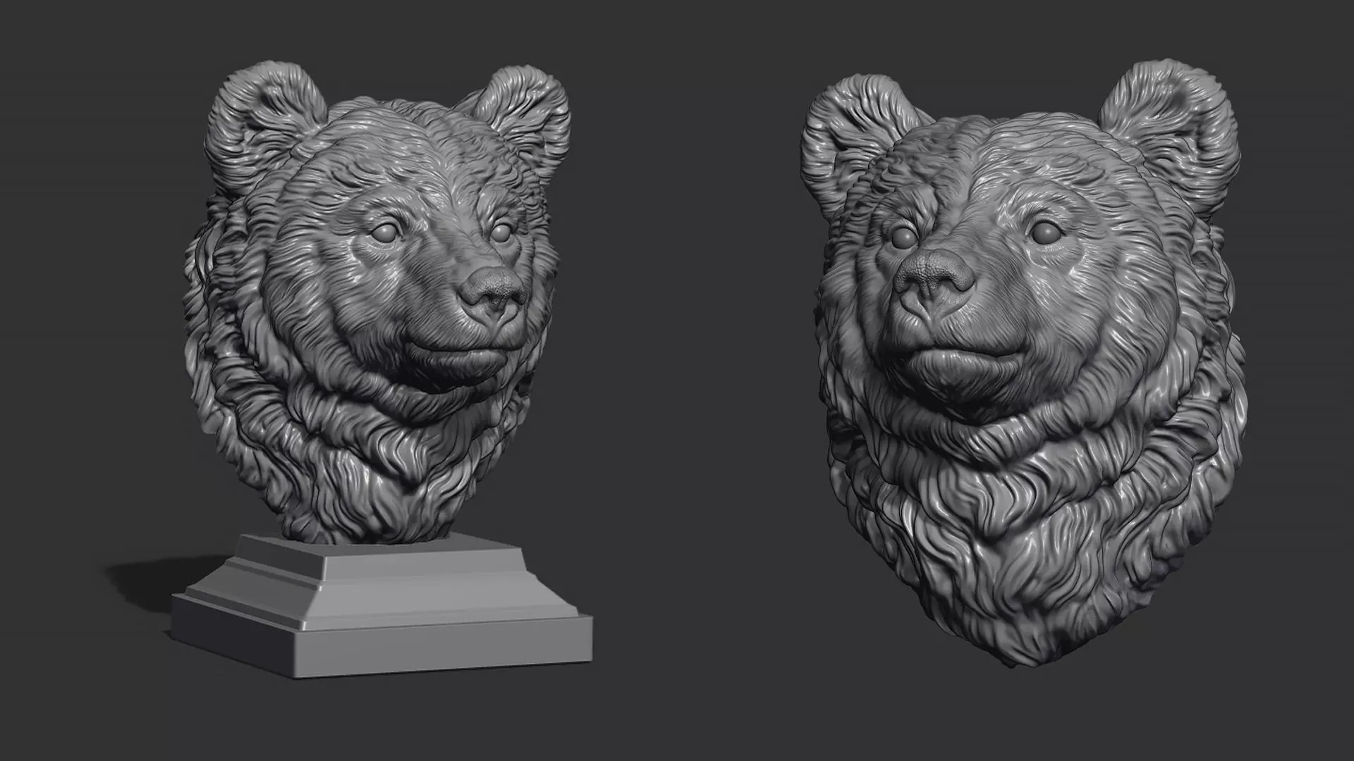 Bear cub 3D print model_0