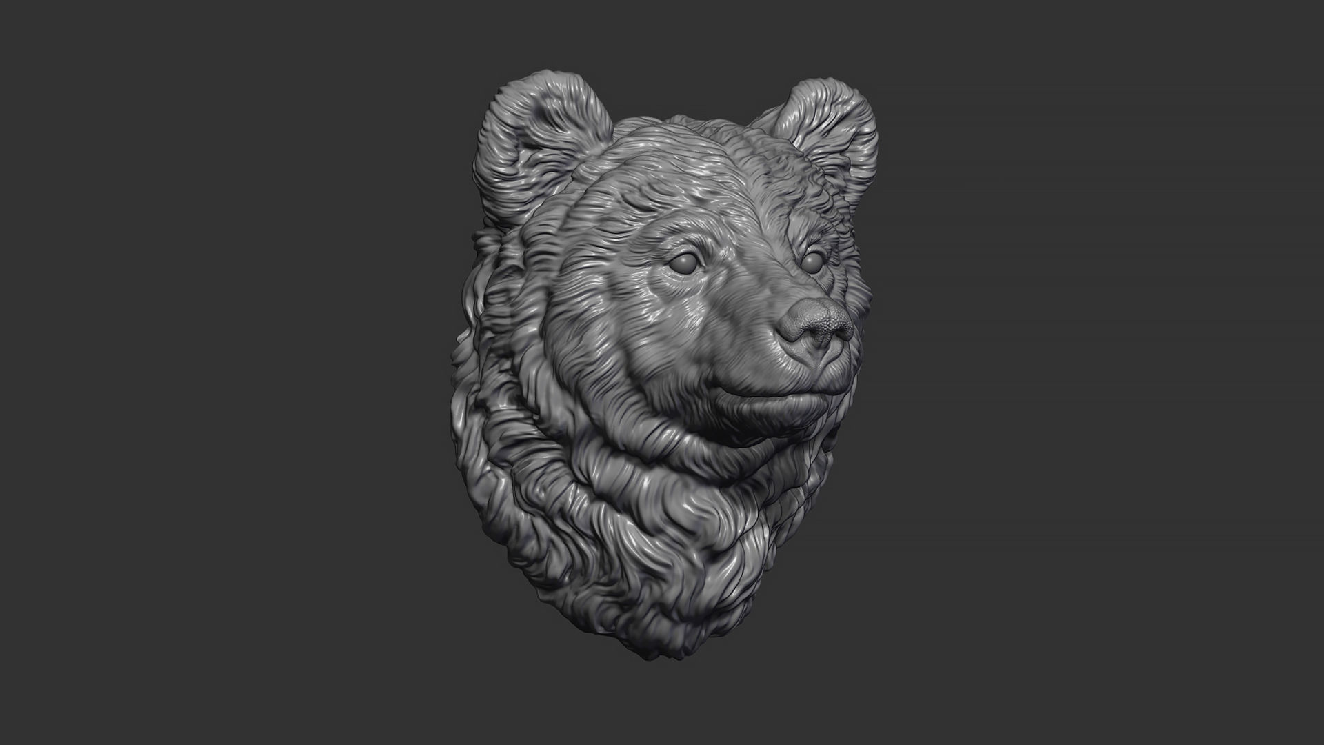Bear cub 3D print model_11