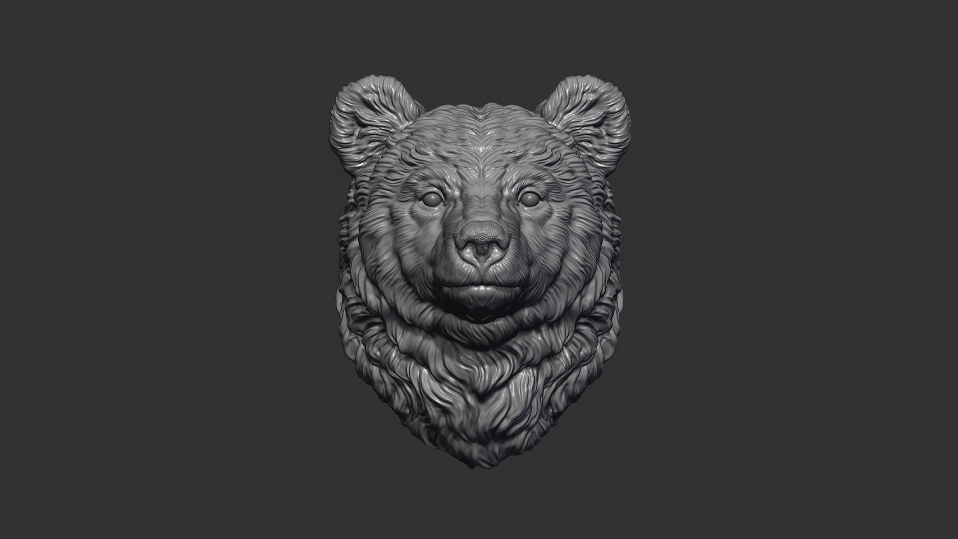 Bear cub 3D print model_9