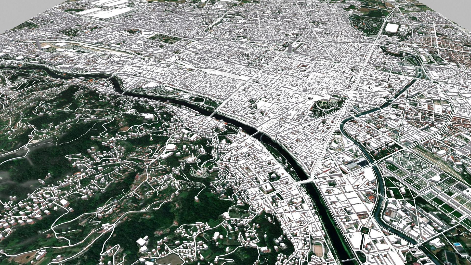 Cityscape Turin Italy 3D model_4