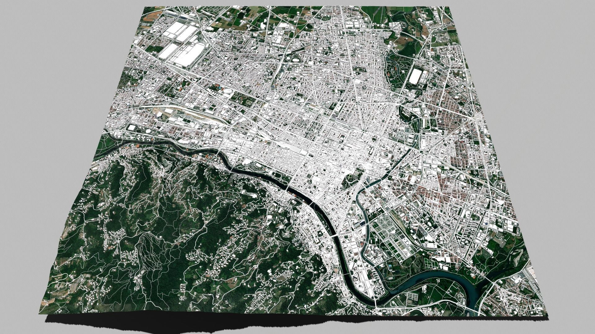 Cityscape Turin Italy 3D model_2