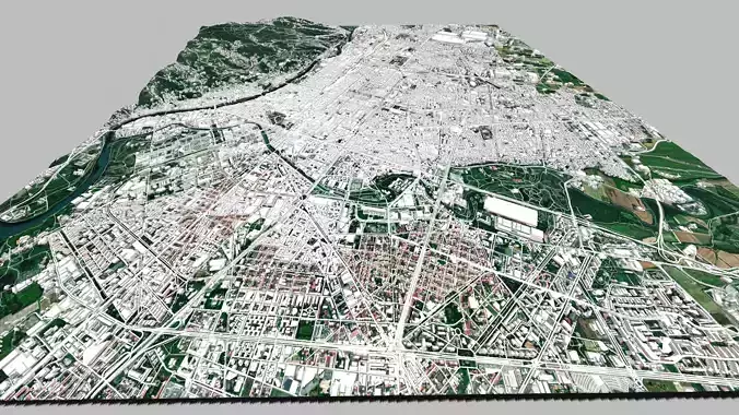 Cityscape Turin Italy 3D model