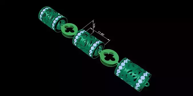 Necklace chain link No04 3D print model