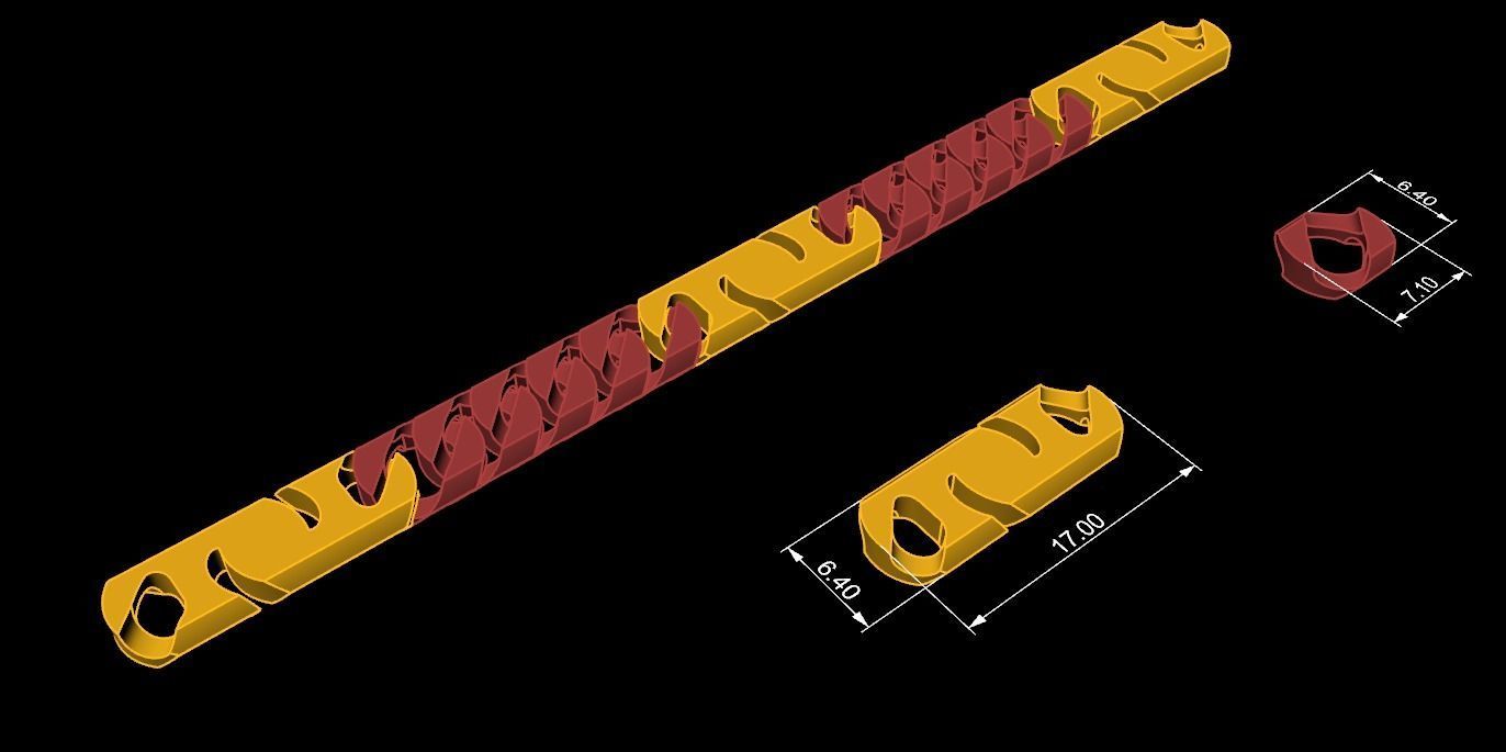 Necklace chain link 3D print model_1