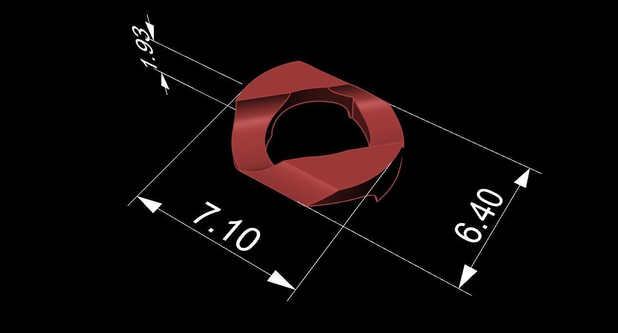 Necklace chain link 3D print model_4