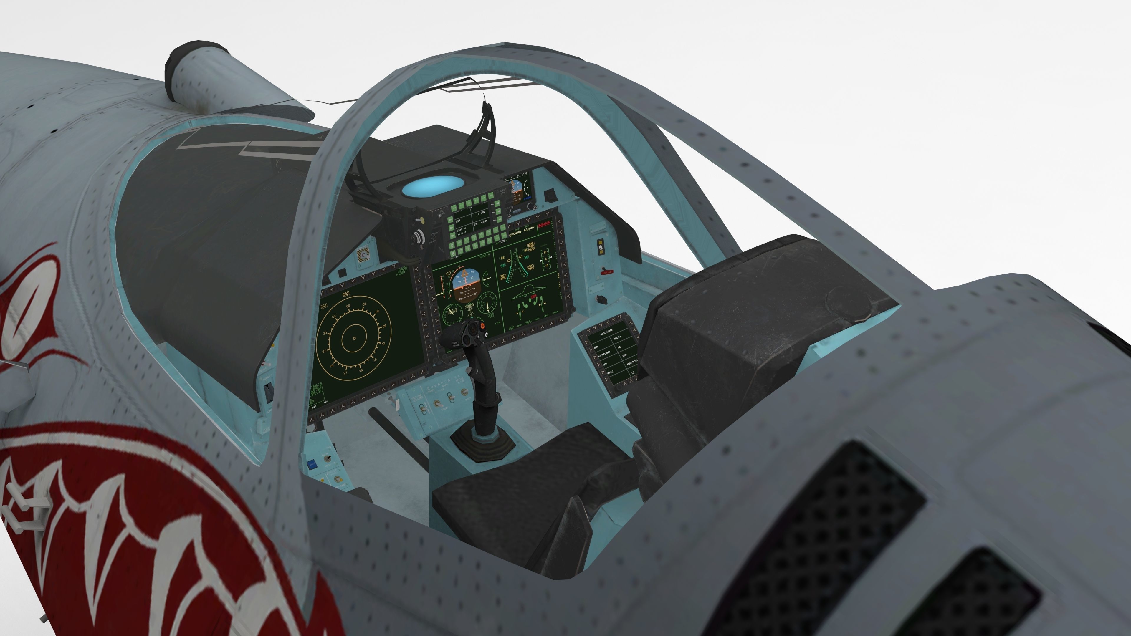 Sukhoi Su-57 Felon with Cockpit Low-poly 3D model_6