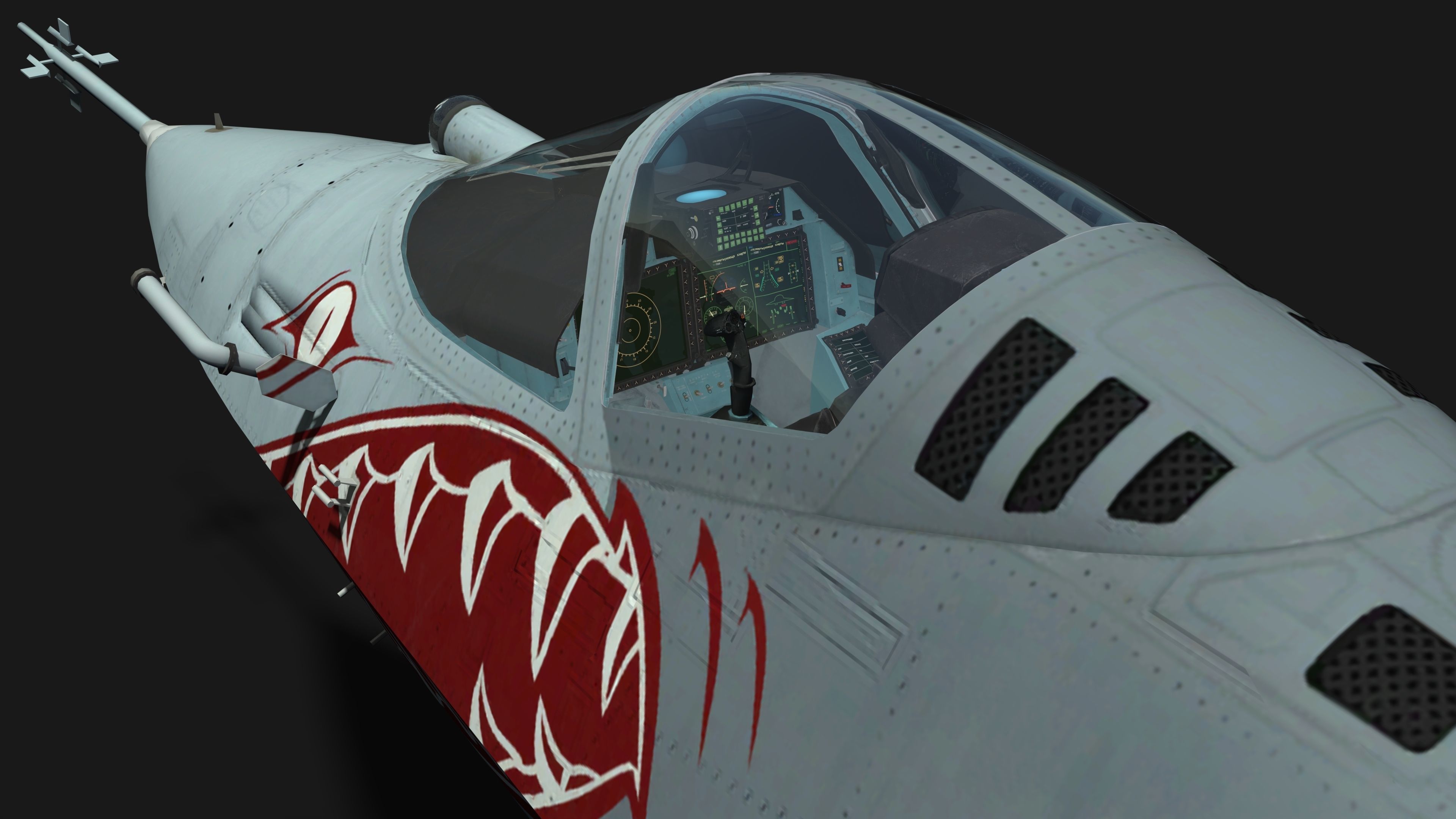 Sukhoi Su-57 Felon with Cockpit Low-poly 3D model_5