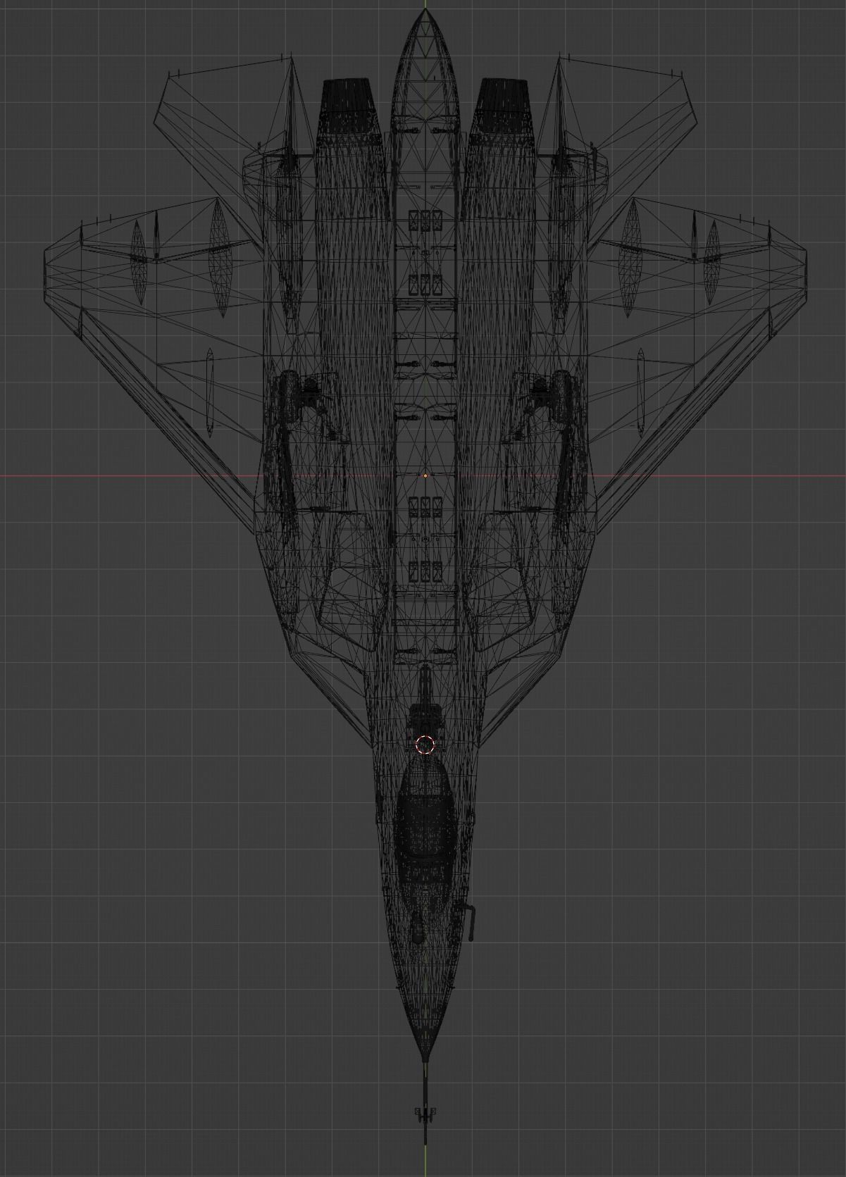 Sukhoi Su-57 Felon with Cockpit Low-poly 3D model_7