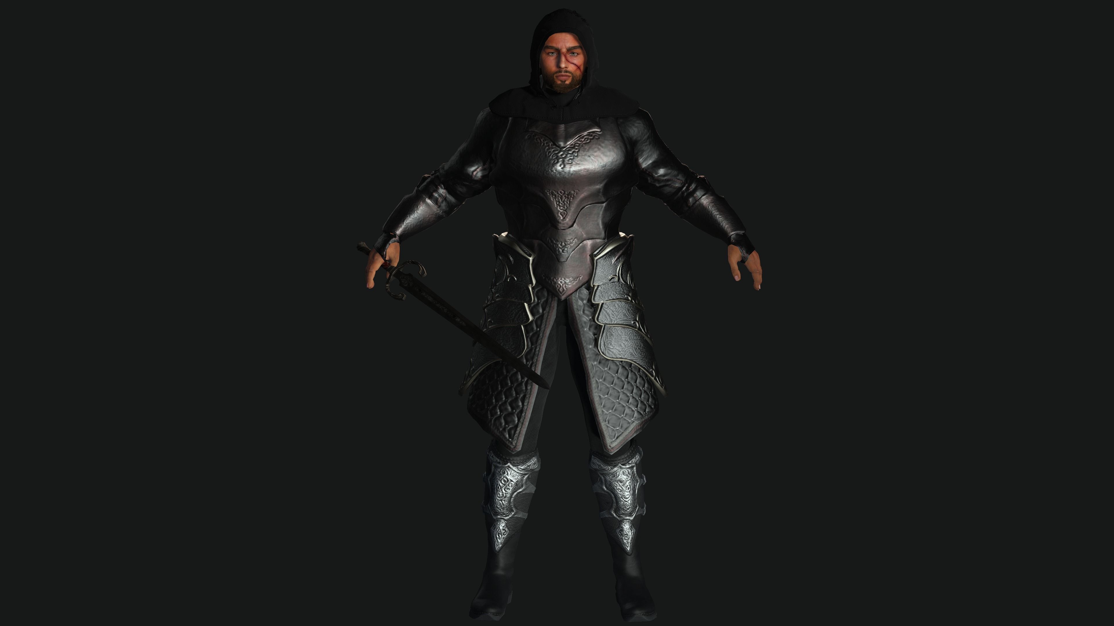AAA 3D FANTASY MALE ASSASSIN-REALISTIC RIGGED GAME CHARACTER Low-poly 3D model_17