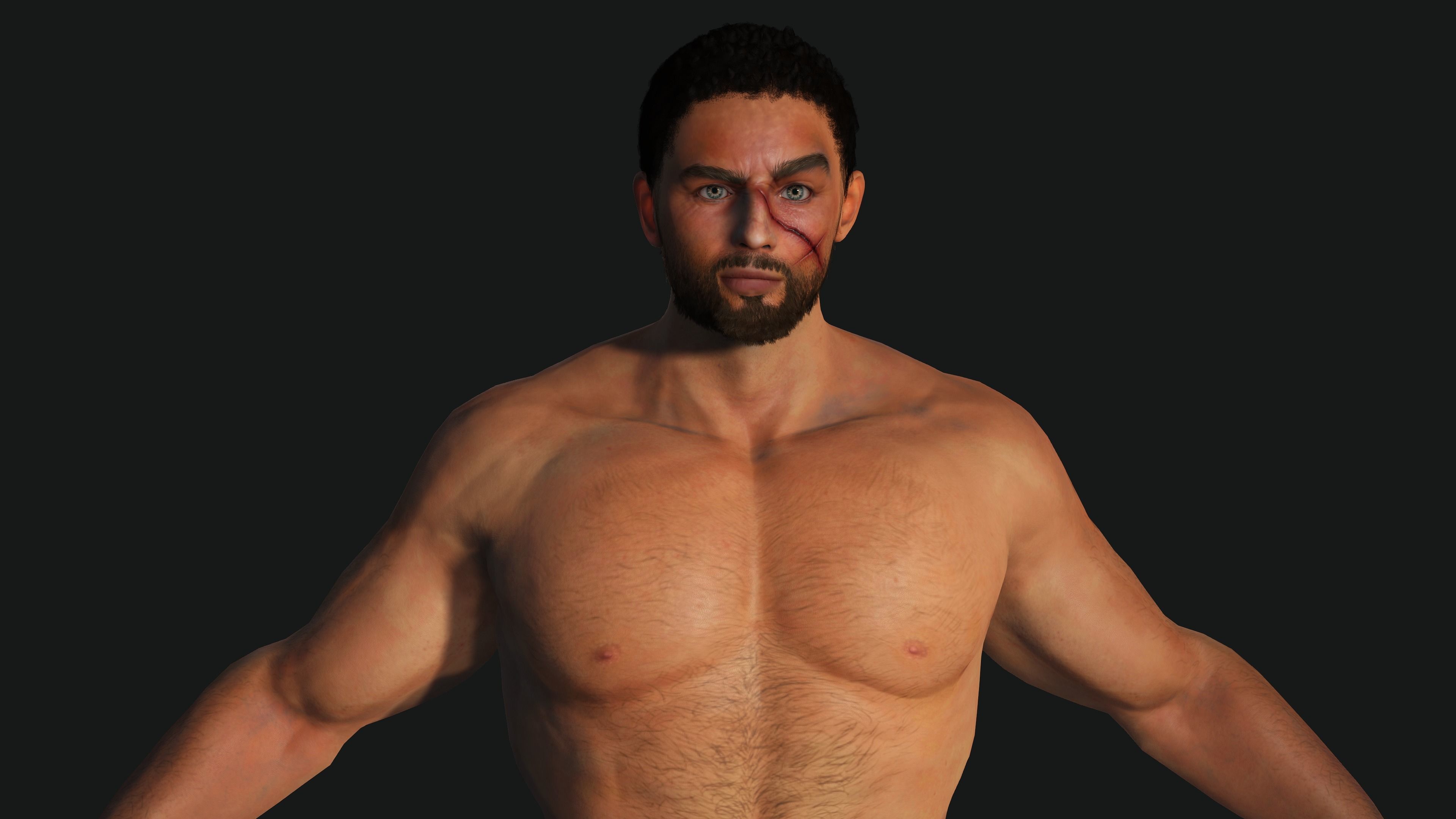 AAA 3D FANTASY MALE ASSASSIN-REALISTIC RIGGED GAME CHARACTER Low-poly 3D model_14