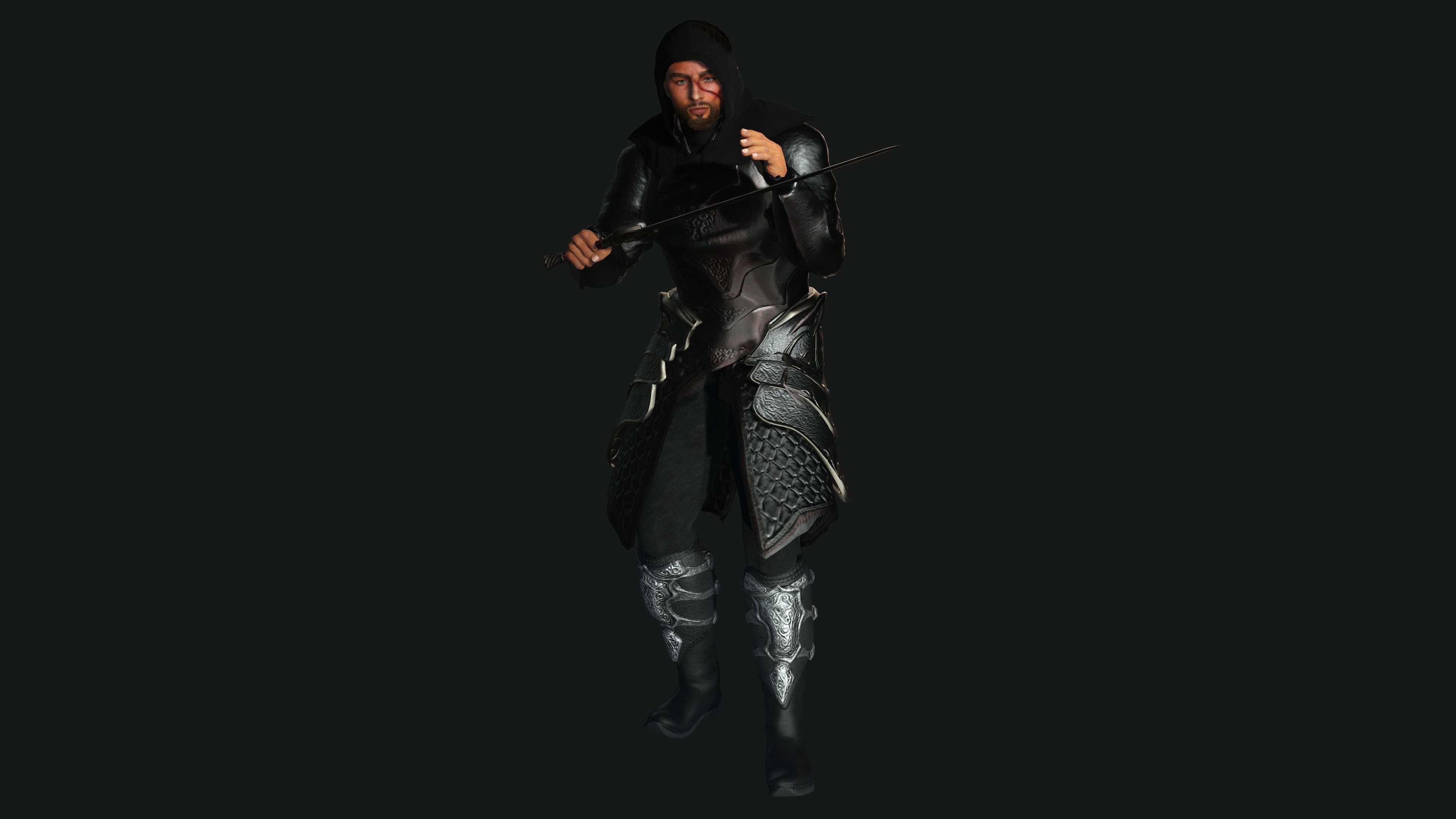 AAA 3D FANTASY MALE ASSASSIN-REALISTIC RIGGED GAME CHARACTER Low-poly 3D model_18