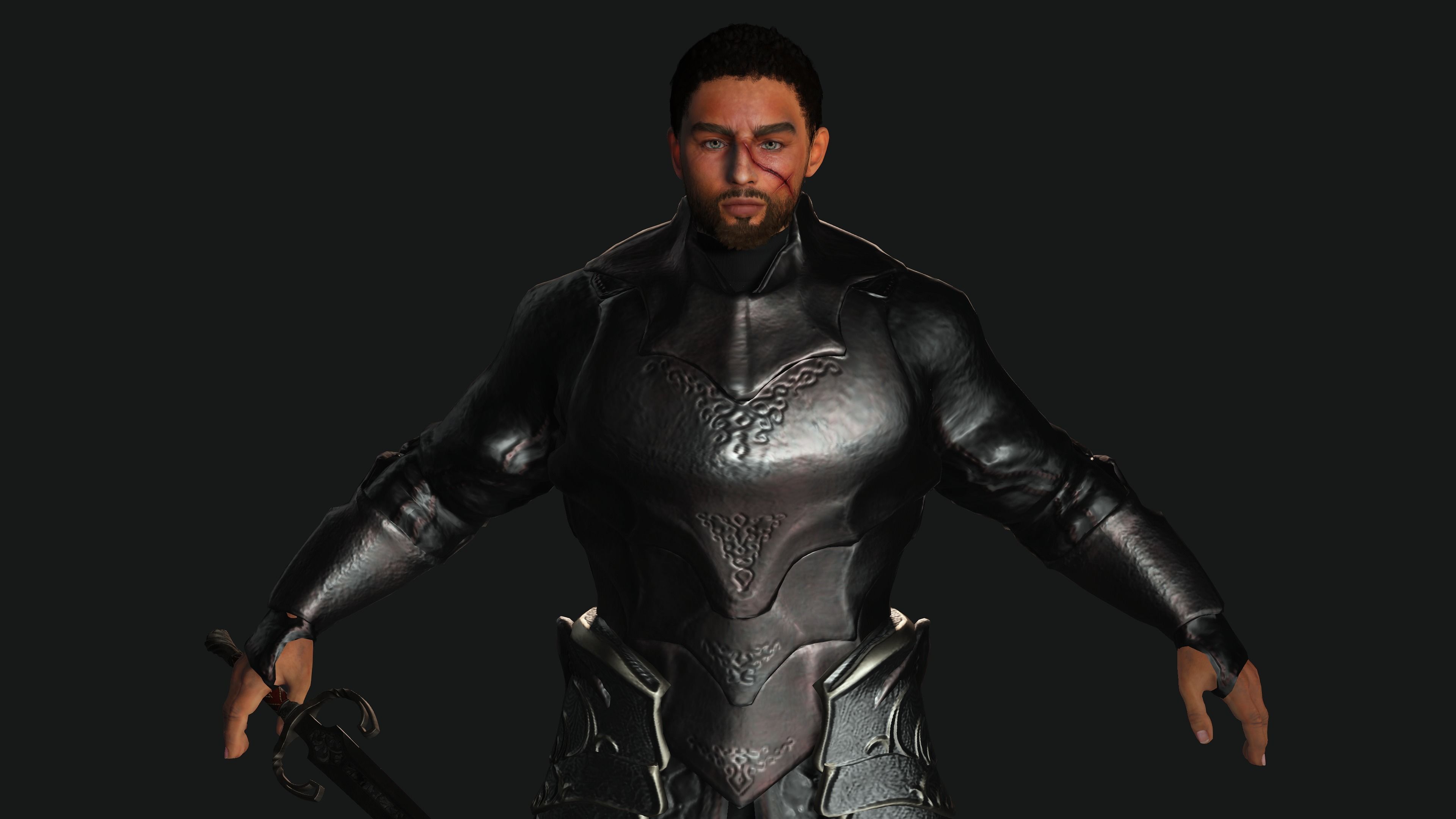 AAA 3D FANTASY MALE ASSASSIN-REALISTIC RIGGED GAME CHARACTER Low-poly 3D model_10