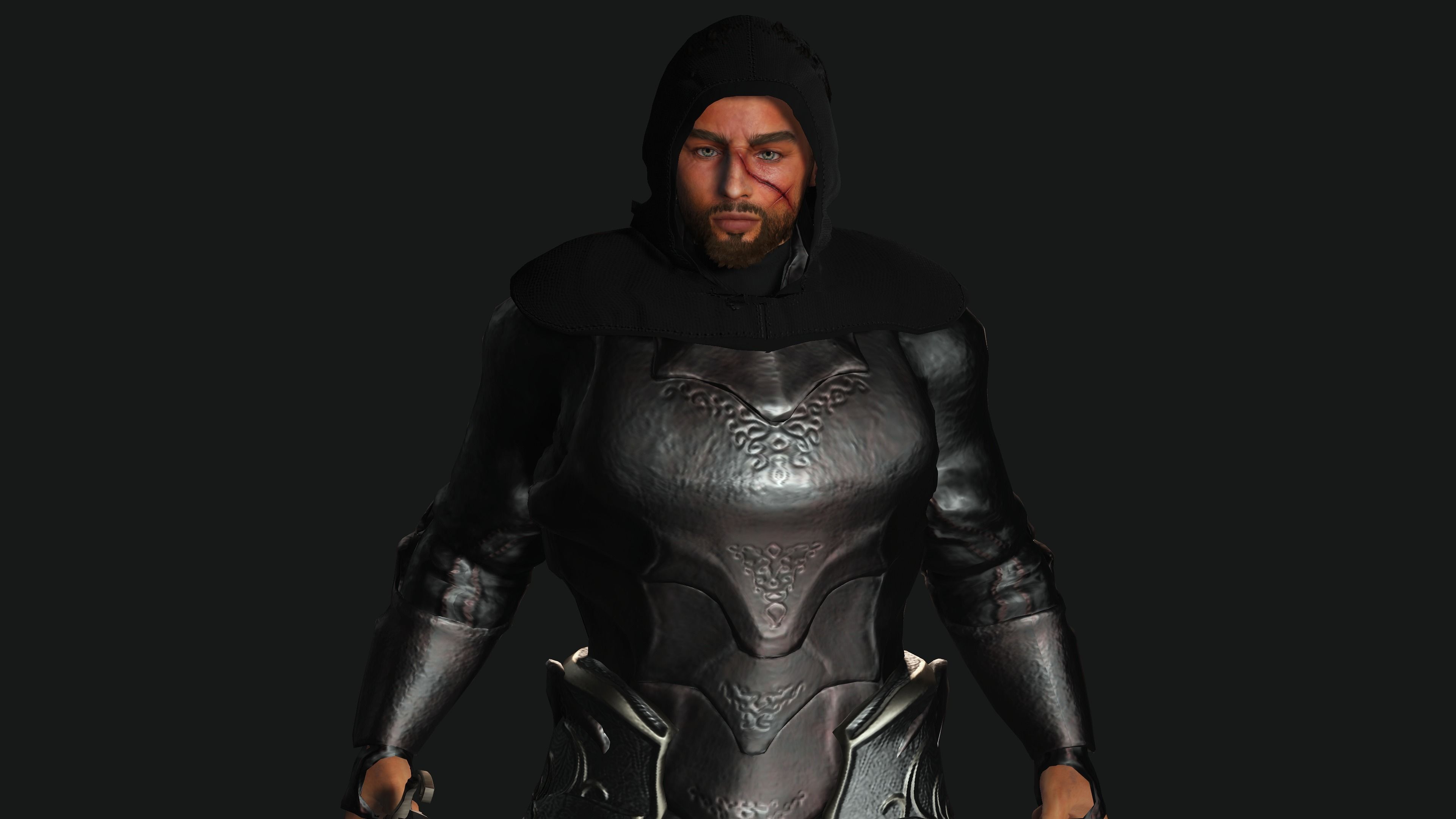 AAA 3D FANTASY MALE ASSASSIN-REALISTIC RIGGED GAME CHARACTER Low-poly 3D model_6