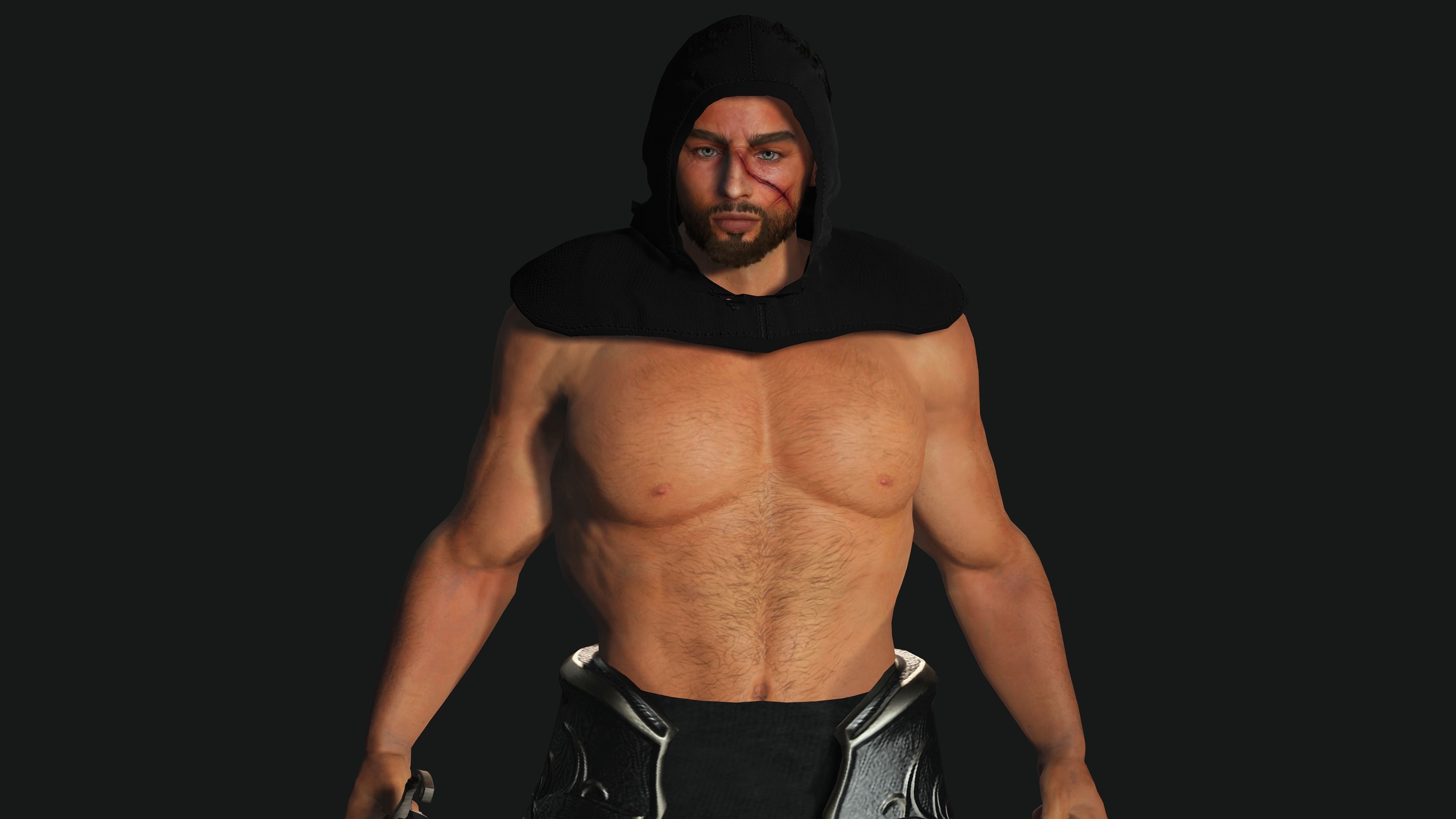 AAA 3D FANTASY MALE ASSASSIN-REALISTIC RIGGED GAME CHARACTER Low-poly 3D model_8