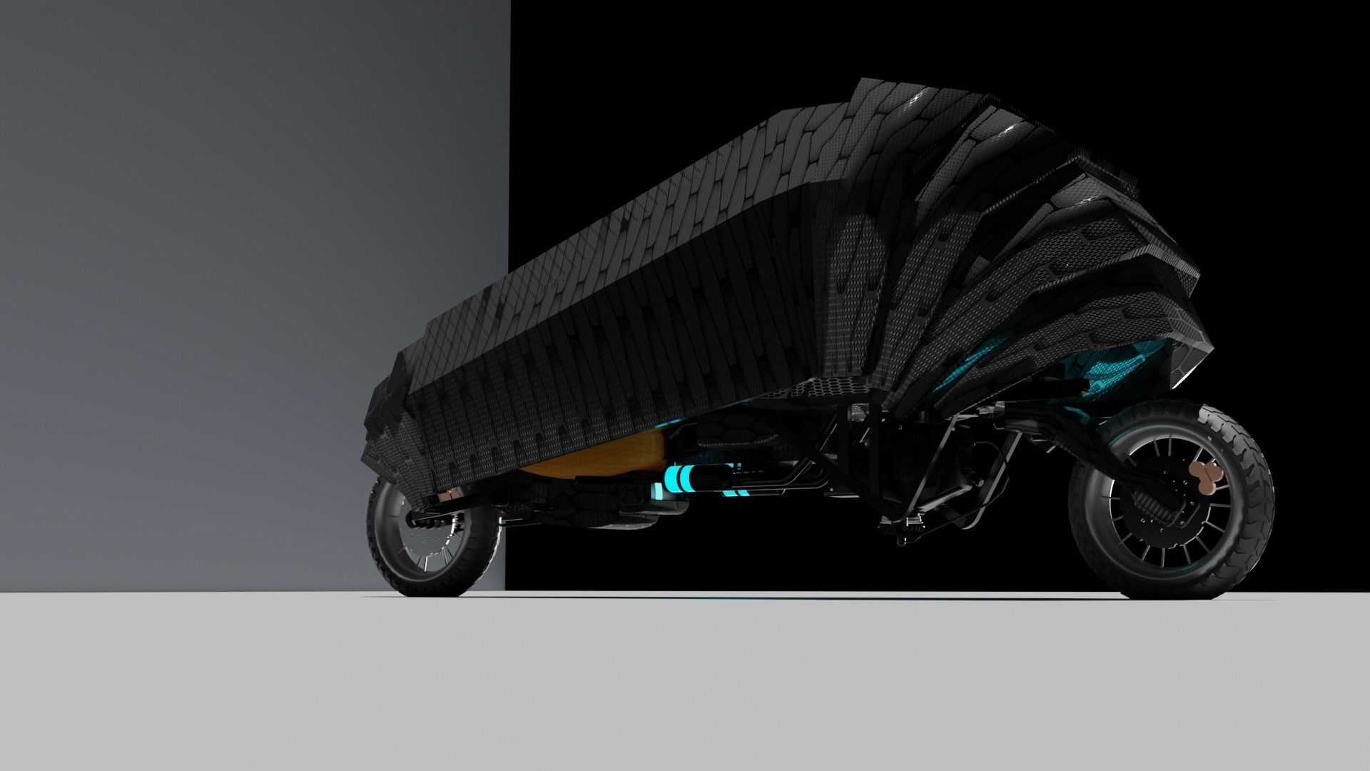 cosmic bike with shield  3D model_7