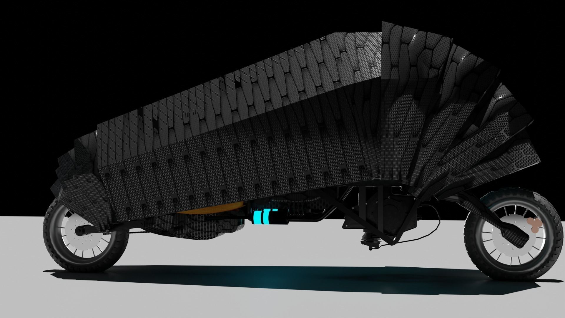 cosmic bike with shield  3D model_2