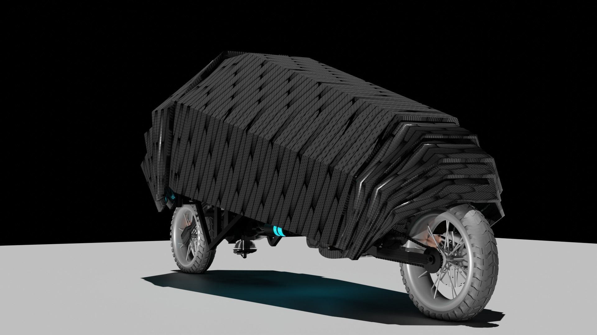 cosmic bike with shield  3D model_4