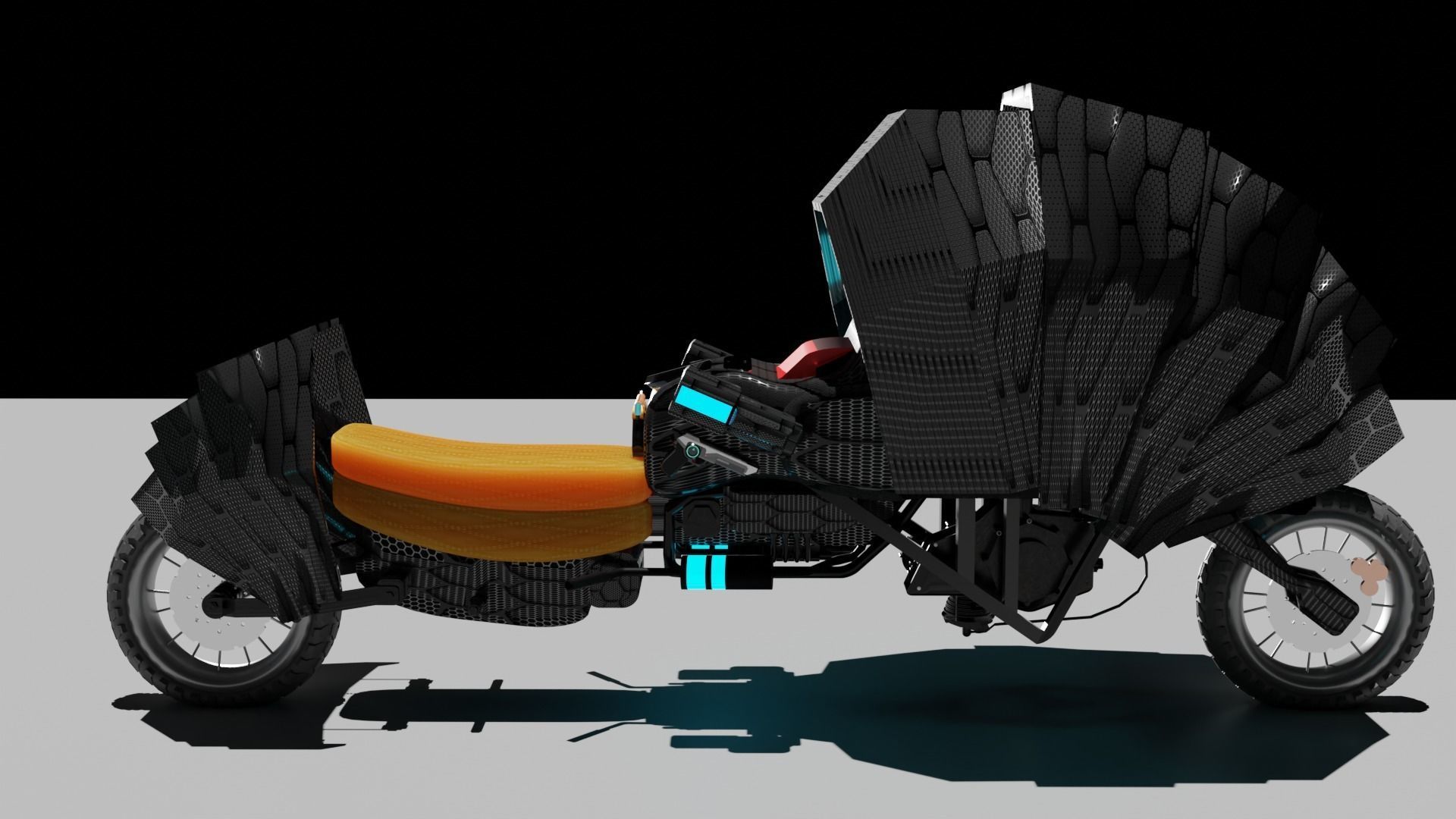 cosmic bike with shield  3D model_6