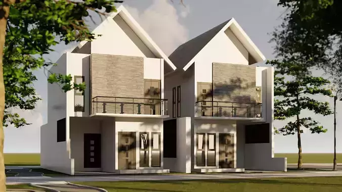 minimalis house 6x13 m