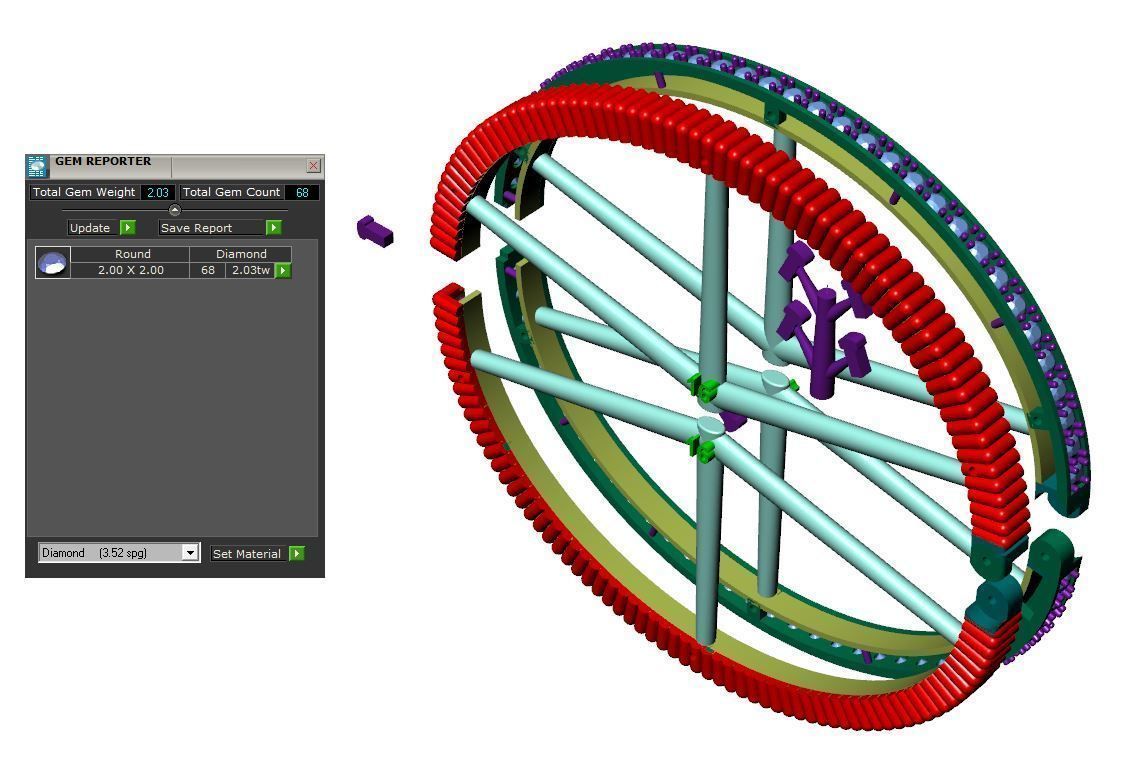 Boucheron bracelet Four Radiant 3D print model_4