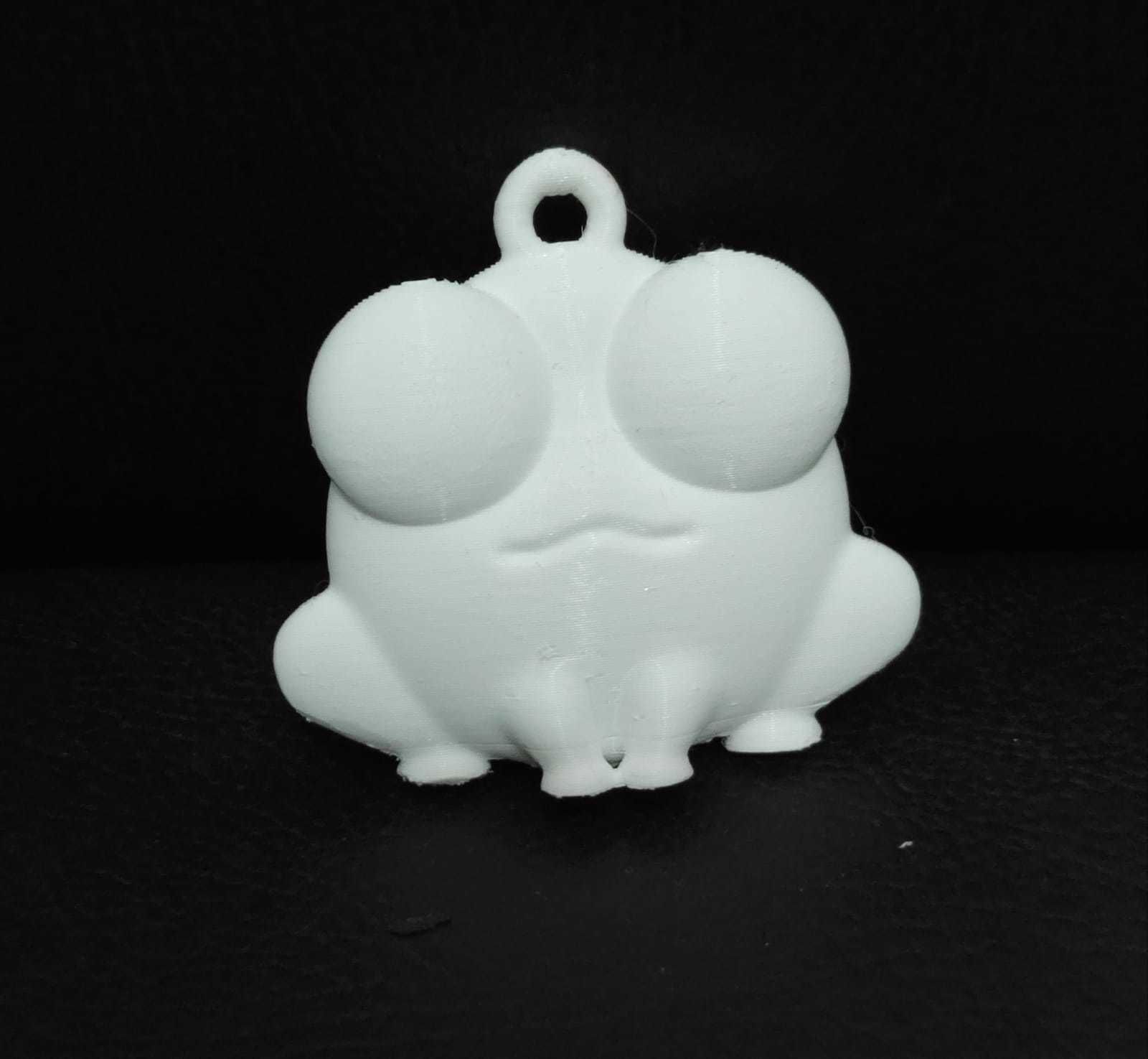 Frog Keychain 3D print model_4
