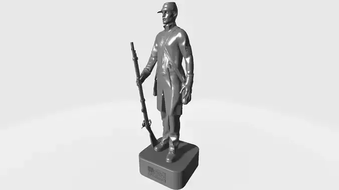 SOLDIER US CIVIL WAR STL OBJ 3D print model