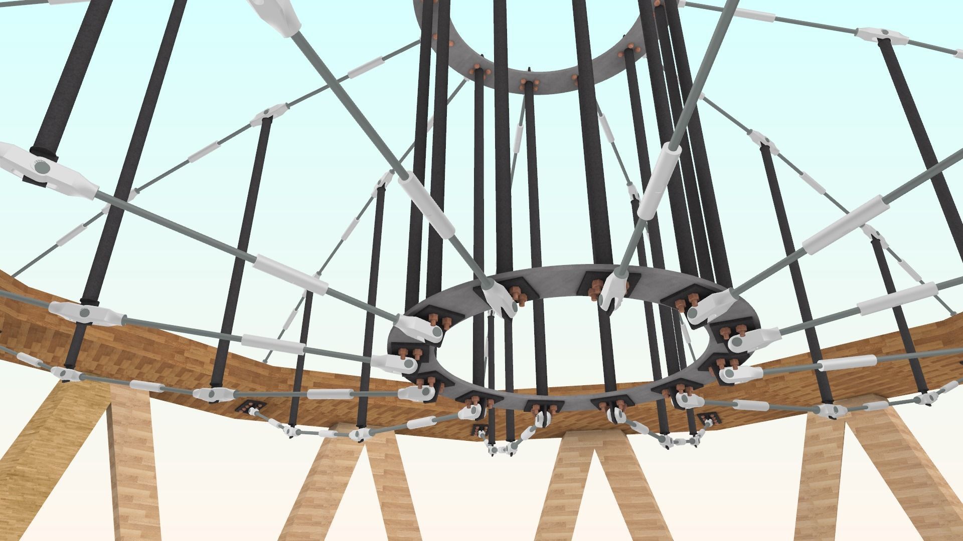 Radial cable model 3D model_4