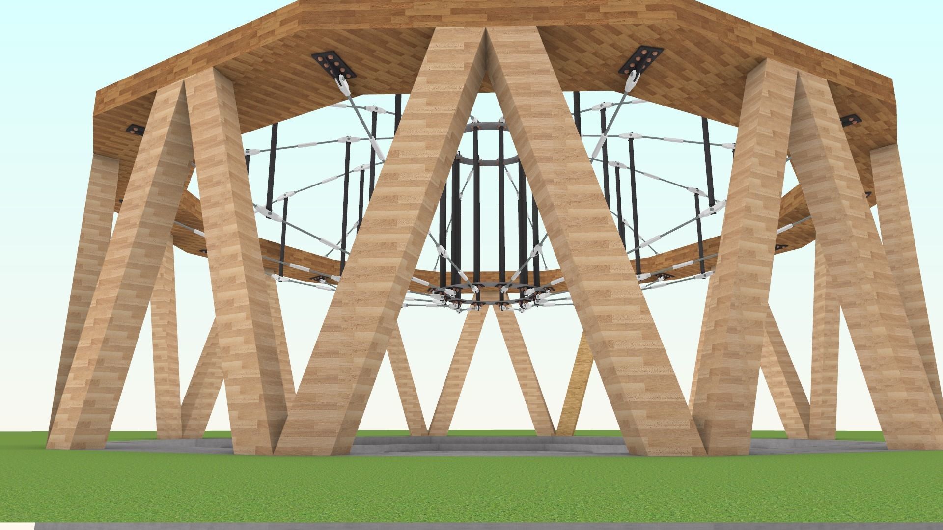 Radial cable model 3D model_3