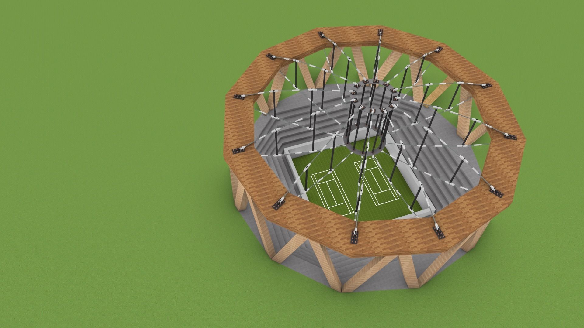 Radial cable model 3D model_1