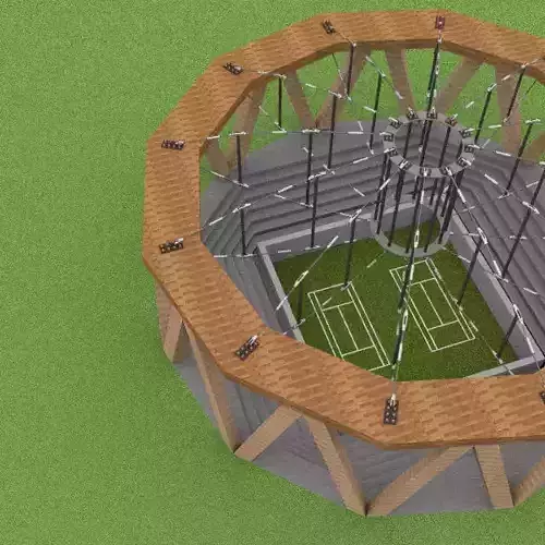 Radial cable model 3D model