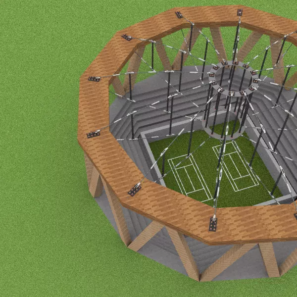 Radial cable model 3D model_0