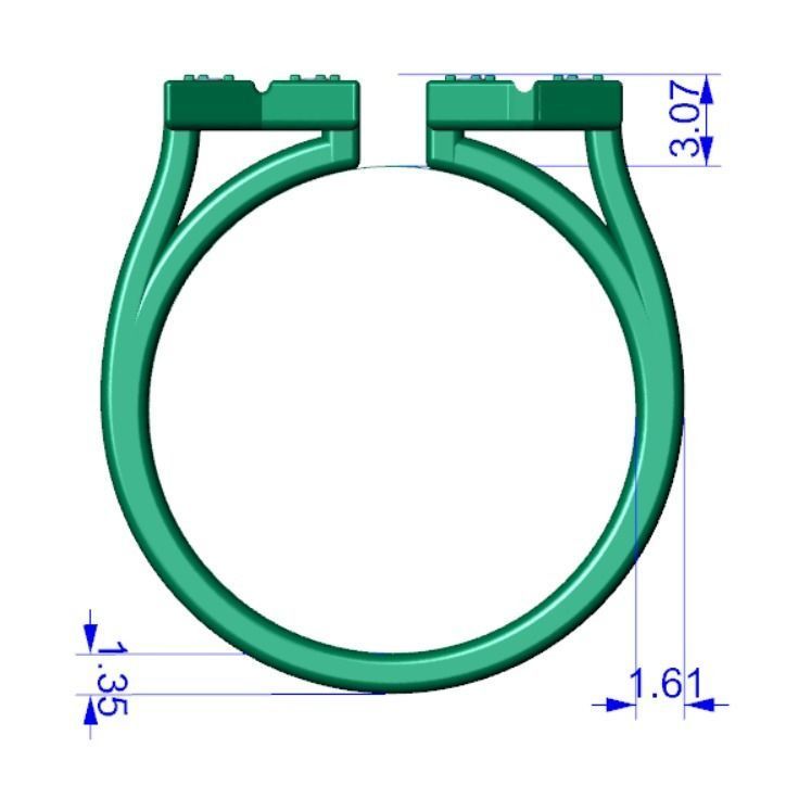 RING NN-01 BTS ARMY LOGO 3D print model_3