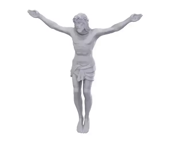 Jesus on cross 3D print model
